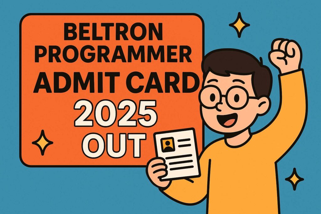 Beltron Programmer Admit Card 2025 Download (OUT) 1 144